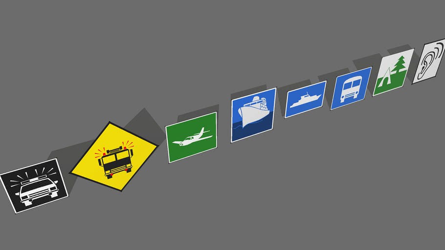 Special signs 3d model