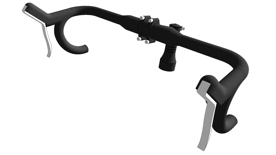 Road Bicycle Handlebars 3d model