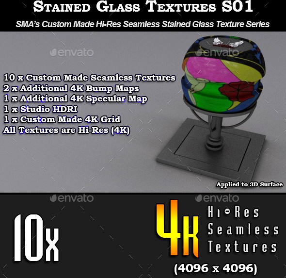 Hi-Res Stained Glass Textures - S01