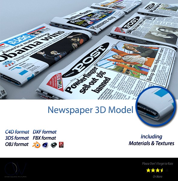 Newspaper 3D Model