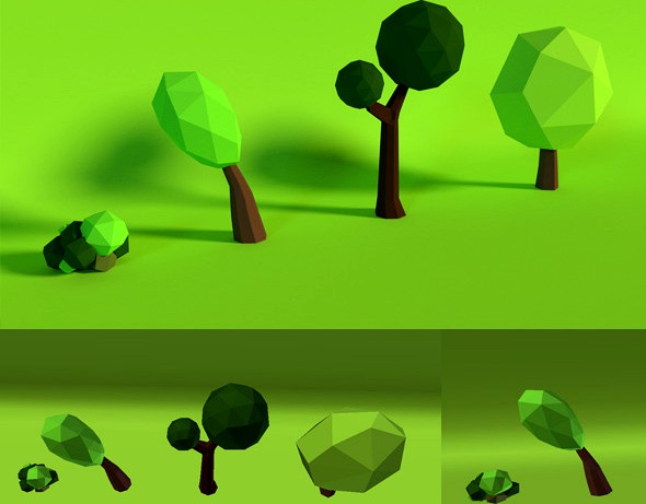 LowPoly Trees .Pack5