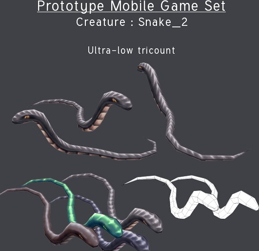 Prototype Mobile Game Set - Creature : Snake_2
