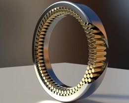 Cageless, Multilayered, Full Complement Radial Roller Bearing