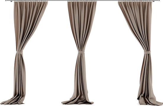 Beige Triple Curtains