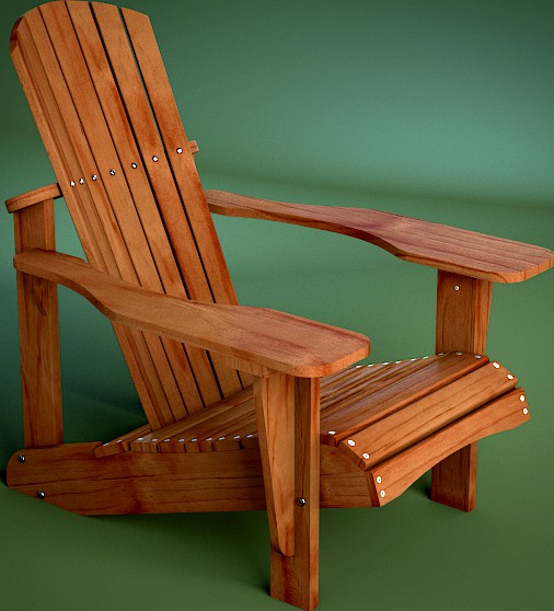 Pine Wooden Outdoor Adirondack Chair