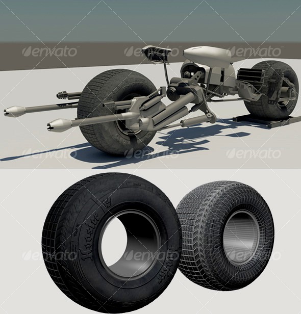 Batpod 3d Model + Shaders