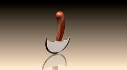 Half moon knife for leather cutting / Faca meia lua para corte de couro