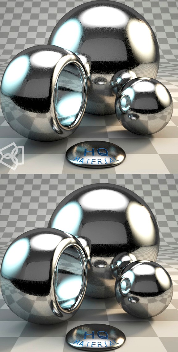 Vray CHROME micro-scratches