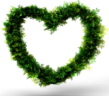 Heart Bush Decoration