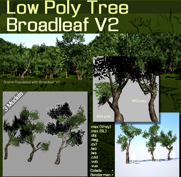 Low Poly Tree :  Broadleaf V2