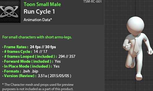 Toon Small Male - Run Cycle 1