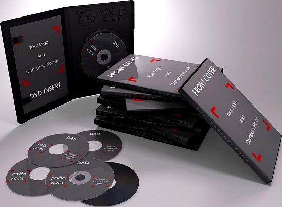 Low-poly DVD Case + Disc
