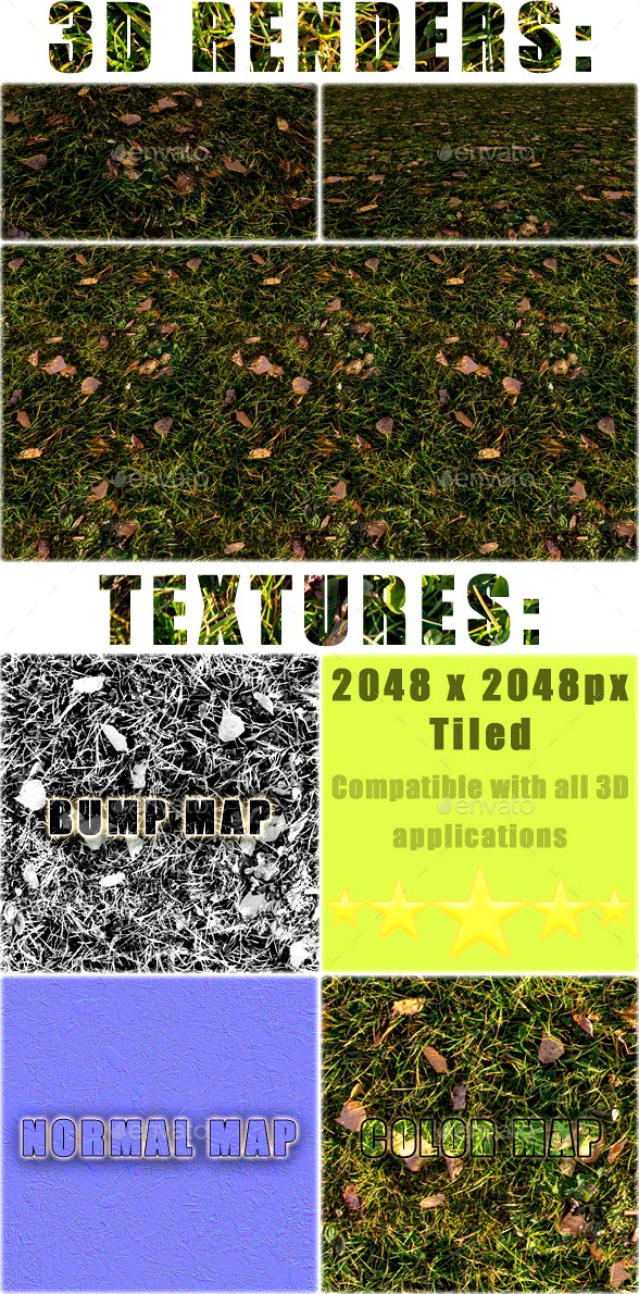 Autumn Grass Texture Tile