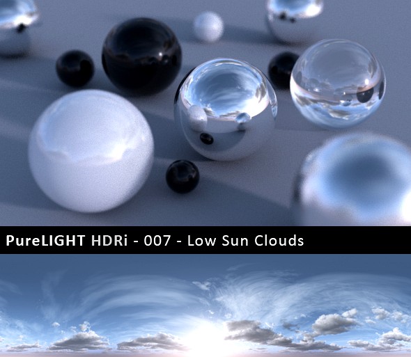 PureLIGHT HDRi 007 - Low Sun Clouds