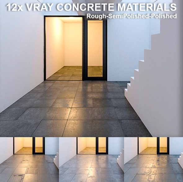 12 Vray Concrete Materials