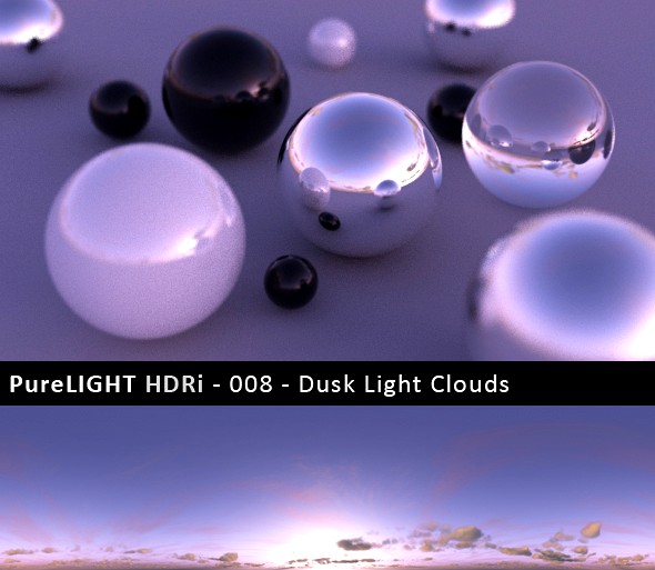 PureLIGHT HDRi 008 - Dusk Light Clouds