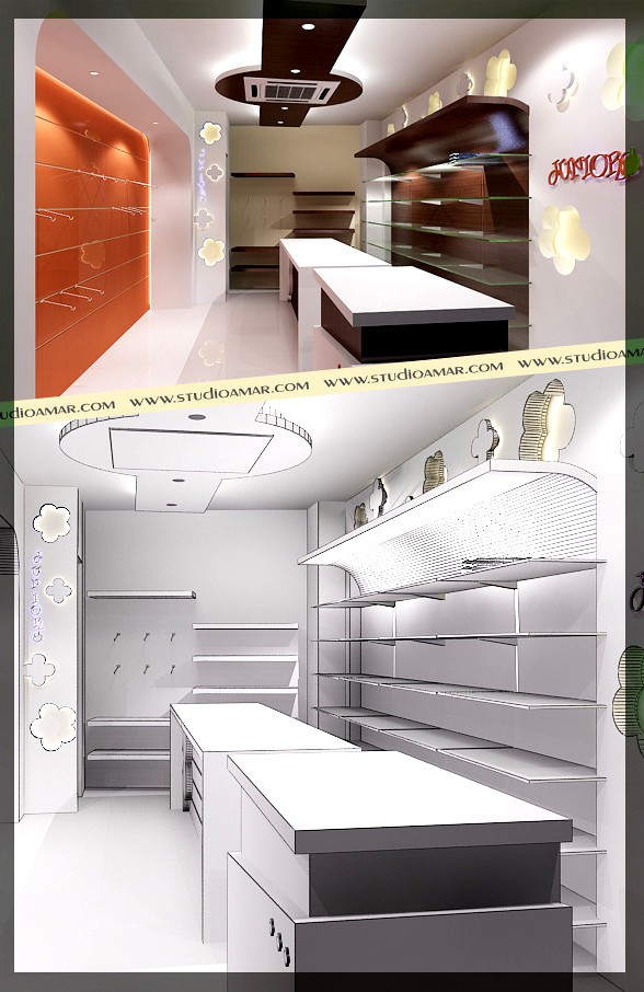 Realistic Textile Shop Interior 125