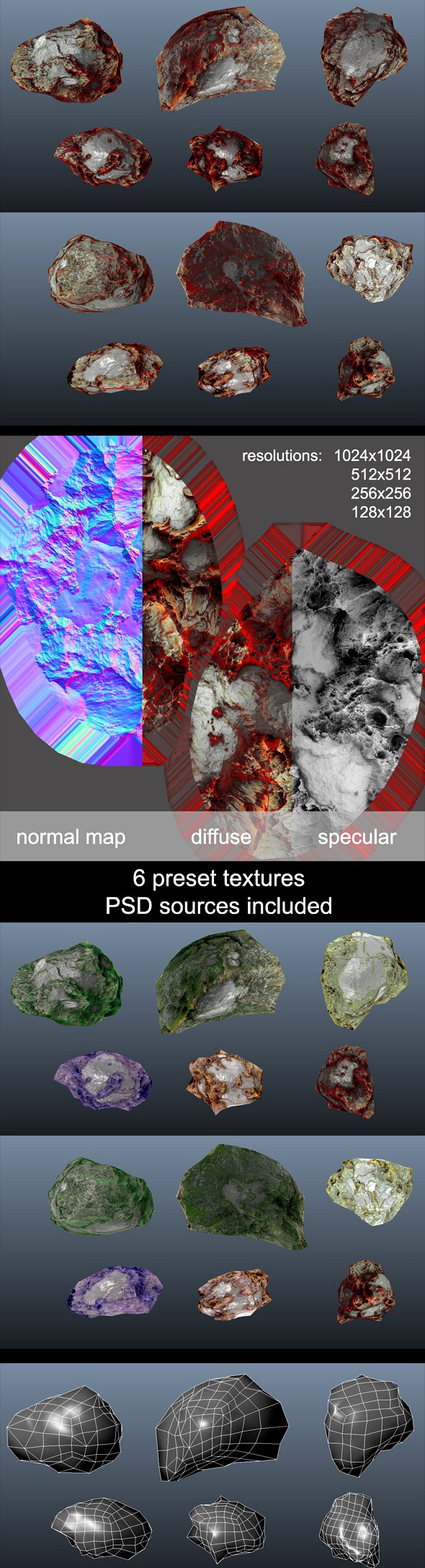 Low Poly - Rocks / Asteroids