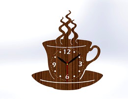 COFFEE MUG WALL CLOCK