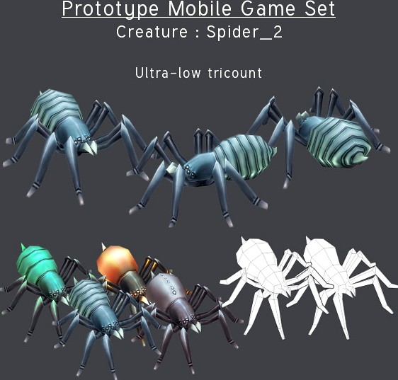 Prototype Mobile Game Set - Creature : Spider_2