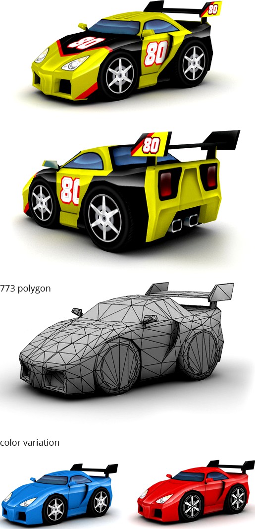 Cartoon racing car