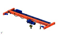 Bridge crane - single girder electric crane with hoist type H
