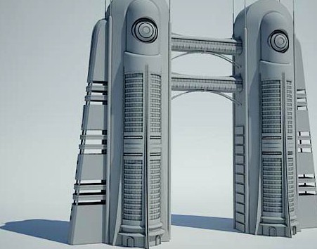 Futuristic Sci Fi Building 6