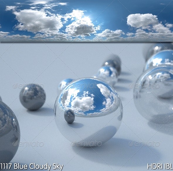 HDRI IBL 1117 Blue Cloudy Sky
