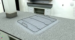 Woven wire mesh tray
