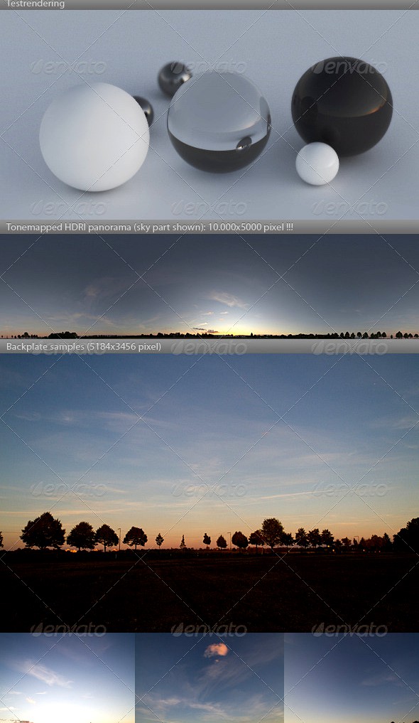 HDRI spherical sky panorama -1916- sommer dusk