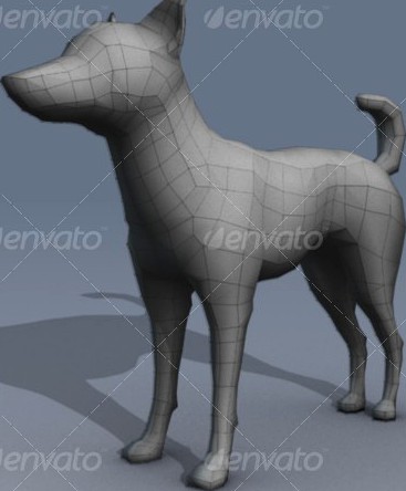 Lowpoly Dog Basemesh