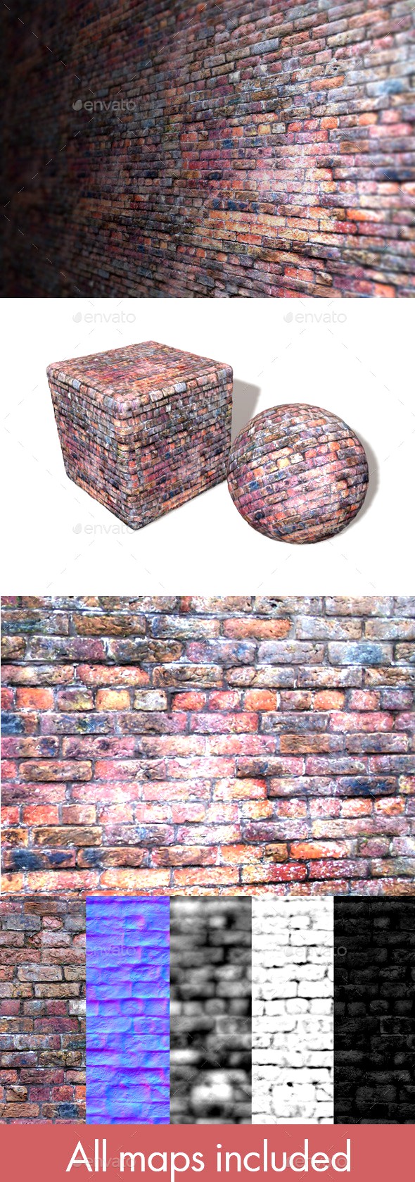 Old Purple Bricks Seamless Texture