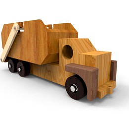 wood toy truck