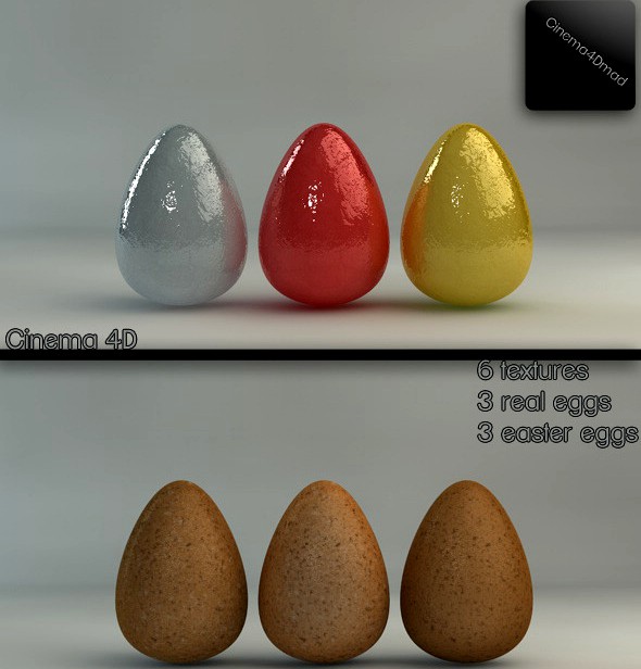 Easter and real eggs 6 different textures