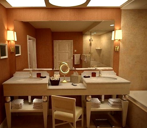 complete bathroom interior