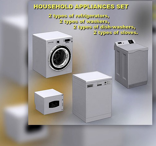 Household appliances set