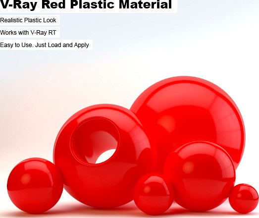 V-Ray Red Plastic Material