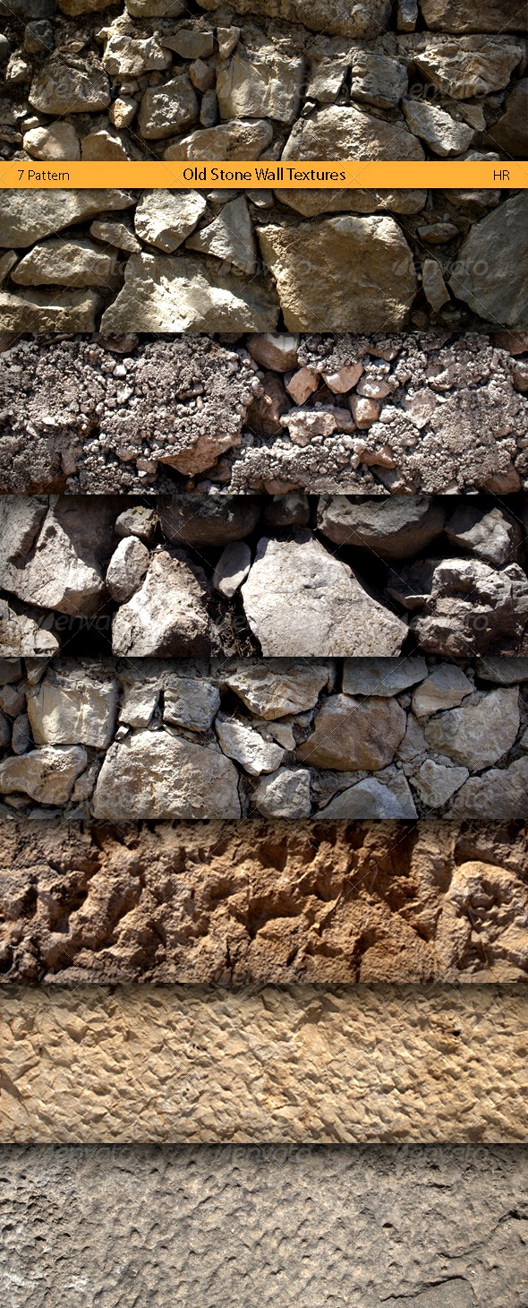 Old Stone Wall Surface Textures