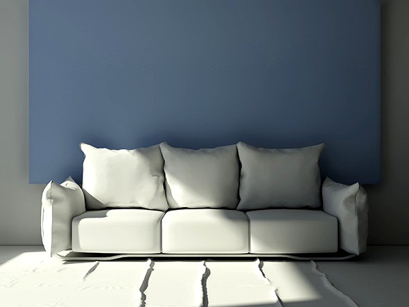 Modern three seat pillow sofa