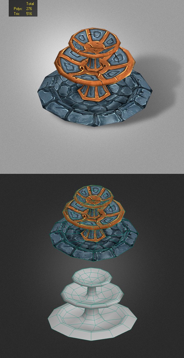 fountain low poly