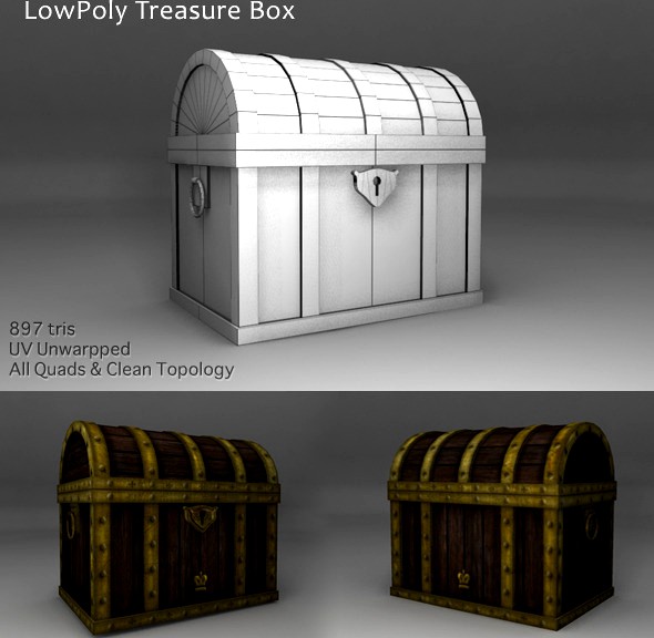 Treasure Box Low Polygons