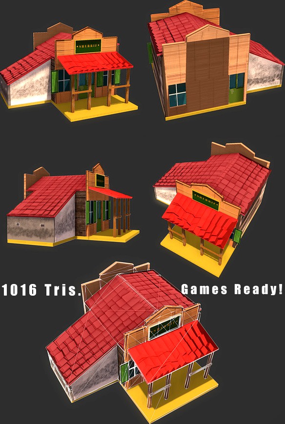 Low Poly Wild West Sheriff Office