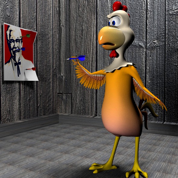 Cartoon chicken RIGGED