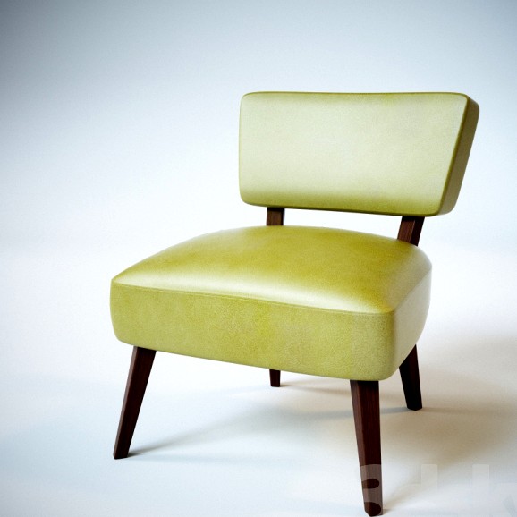 Chair Green Leather