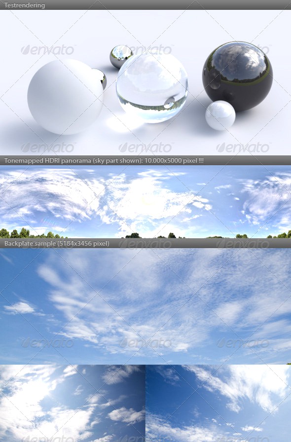 HDRI spherical panorama -1103- sunny sky clouds