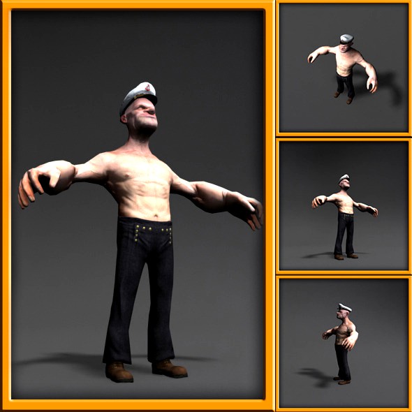 Popeye 3d cartoon character