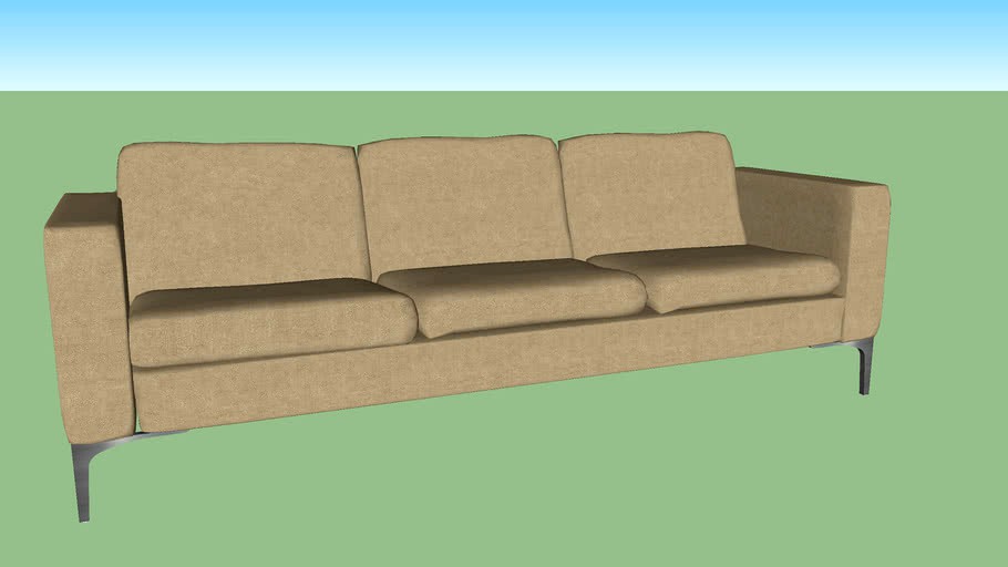 realistic suede leather 3 seater couh (PERFECT FOR RENDERS)