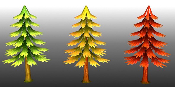 Lowpoly Trees Toon pack 4