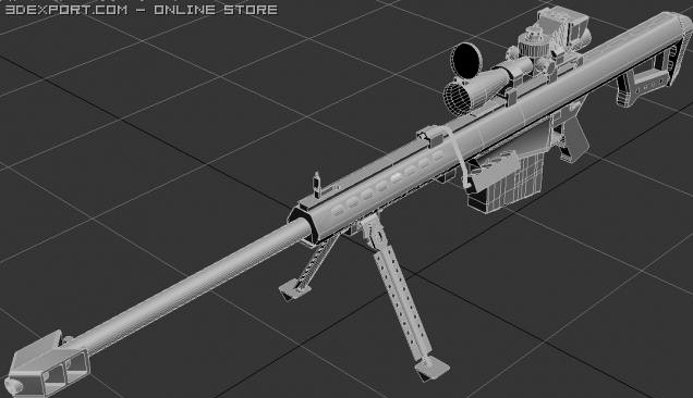 Barrett m82a1 3D Model