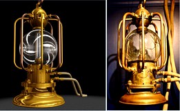 Cabirol submarine lamp from 1860